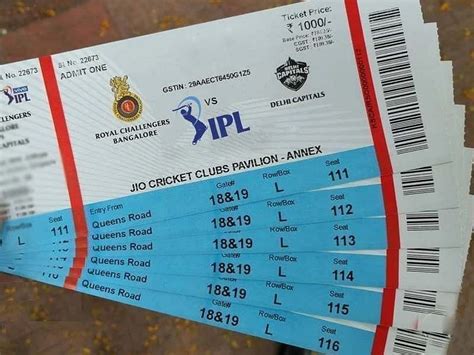 ipl cricket ticket price in india